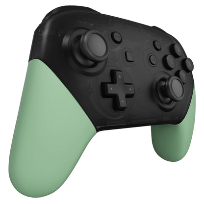 eXtremeRate Retail Matcha Green Replacement Handle Grips for NS Switch Pro Controller, Soft Touch DIY Hand Grip Shell for NS Switch Pro Controller - Controller NOT Included - GRP339