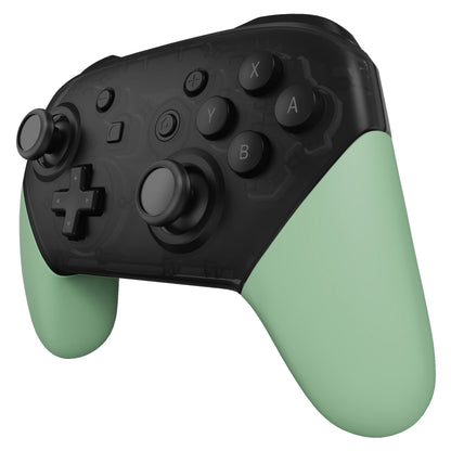 eXtremeRate Retail Matcha Green Replacement Handle Grips for NS Switch Pro Controller, Soft Touch DIY Hand Grip Shell for NS Switch Pro Controller - Controller NOT Included - GRP339