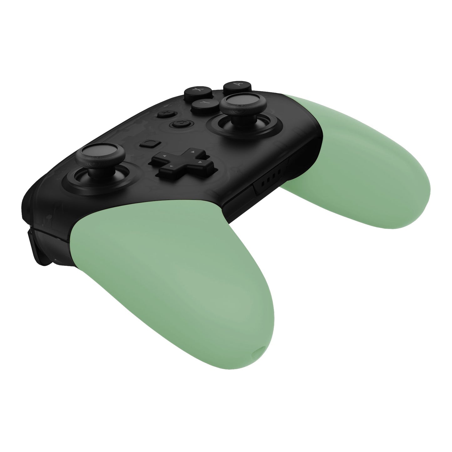 eXtremeRate Retail Matcha Green Replacement Handle Grips for NS Switch Pro Controller, Soft Touch DIY Hand Grip Shell for NS Switch Pro Controller - Controller NOT Included - GRP339