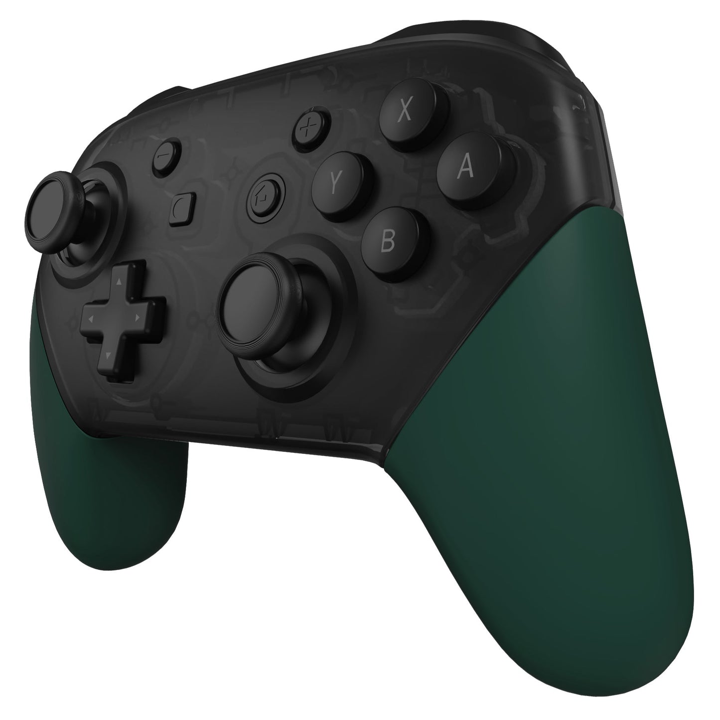 eXtremeRate Retail Racing Green Replacement Handle Grips for NS Switch Pro Controller, Soft Touch DIY Hand Grip Shell for NS Switch Pro Controller - Controller NOT Included - GRP354