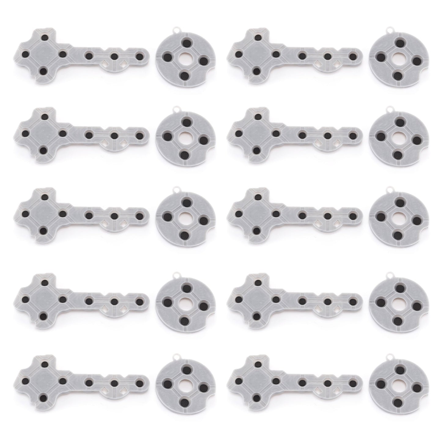 eXtremeRate Retail 10PCS Replacement Kits Rubber Conductive Pad Button Part For Xbox 360 Controller-GX3F0007*10