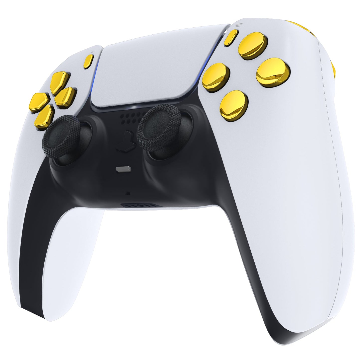 eXtremeRate Replacement Full Set Buttons Compatible with PS5 Controller BDM-030/040 - Chrome Gold eXtremeRate