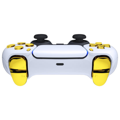 eXtremeRate Replacement Full Set Buttons Compatible with PS5 Controller BDM-030/040 - Chrome Gold eXtremeRate