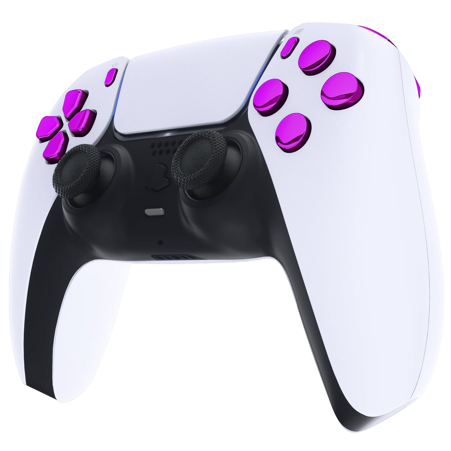 eXtremeRate Replacement Full Set Buttons Compatible with PS5 Controller BDM-030/040 - Chrome Purple eXtremeRate