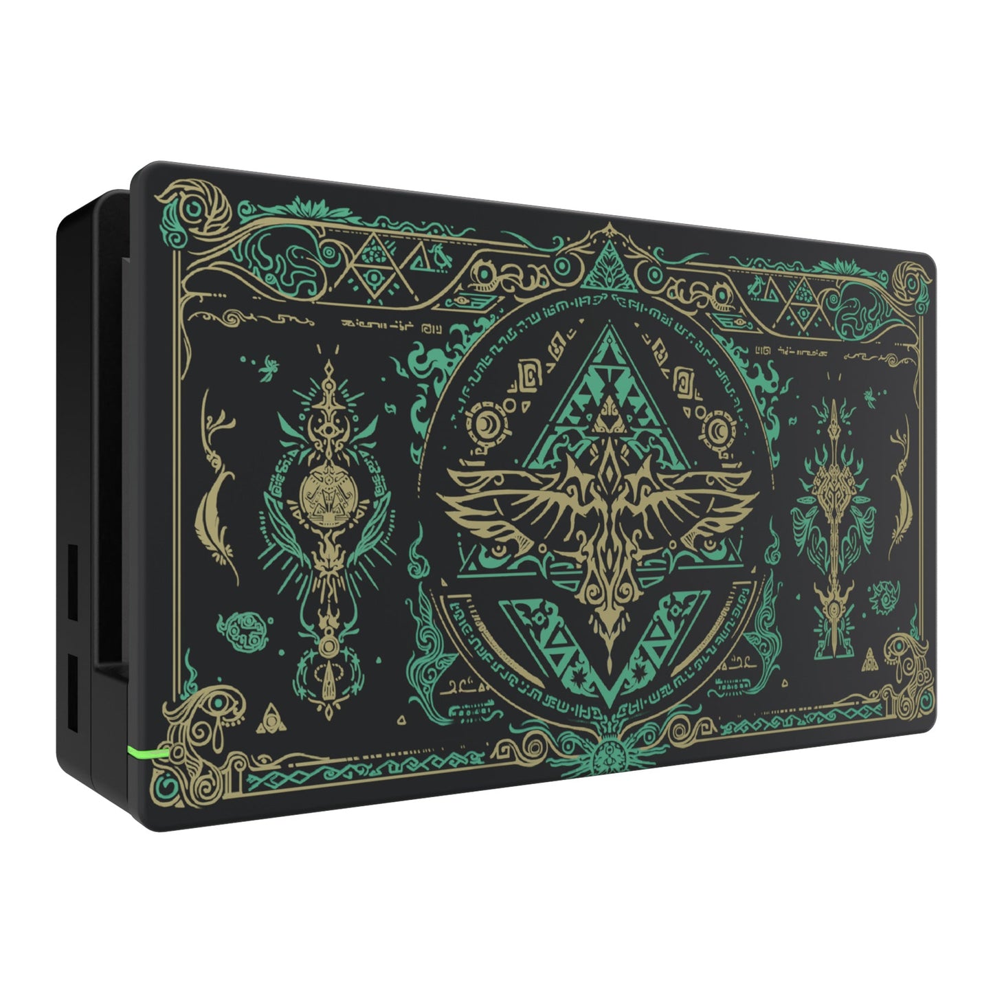 eXtremeRate Retail Custom Faceplate for Nintendo Switch Dock - Glow in Dark - Totem of Kingdom Black - FDT109