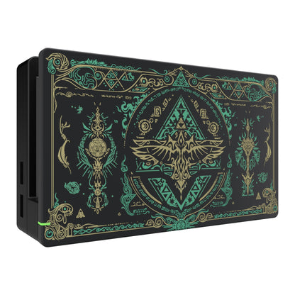 eXtremeRate Retail Custom Faceplate for Nintendo Switch Dock - Glow in Dark - Totem of Kingdom Black - FDT109