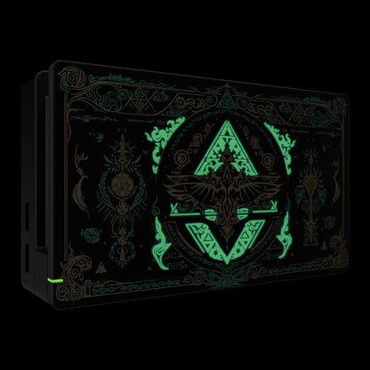 eXtremeRate Retail Custom Faceplate for Nintendo Switch Dock - Glow in Dark - Totem of Kingdom Black - FDT109