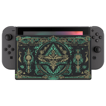 eXtremeRate Retail Custom Faceplate for Nintendo Switch Dock - Glow in Dark - Totem of Kingdom Black - FDT109