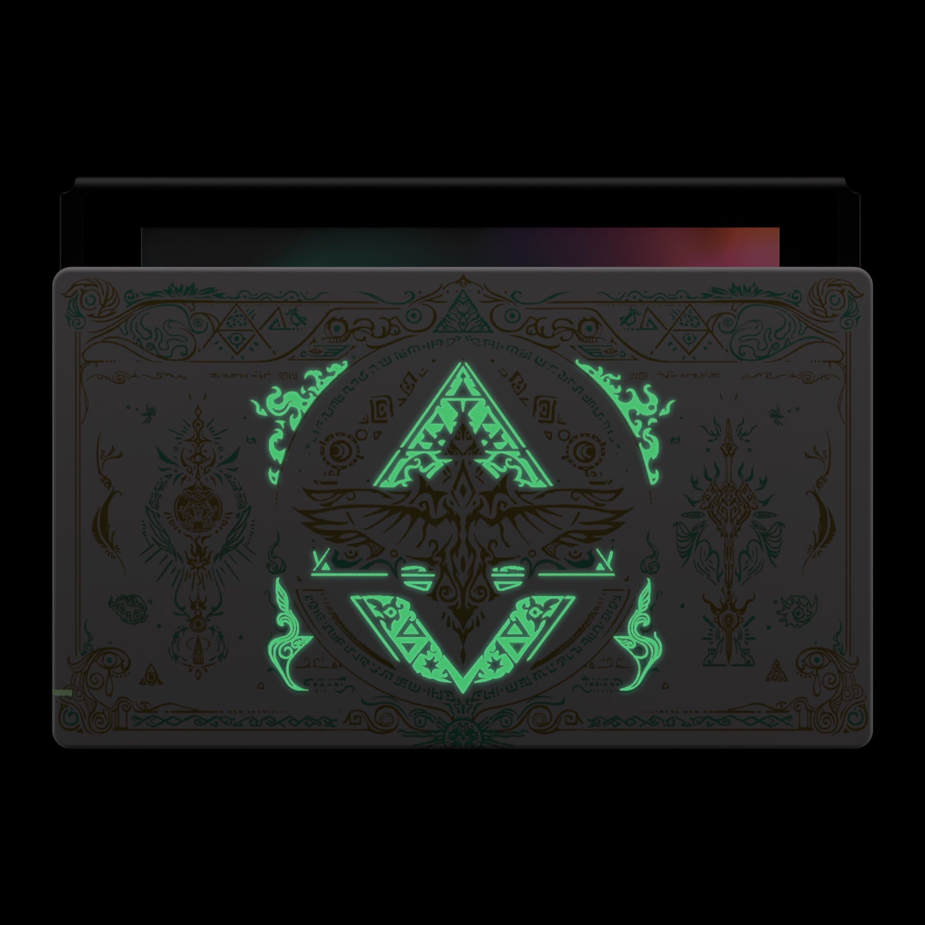 eXtremeRate Retail Custom Faceplate for Nintendo Switch Dock - Glow in Dark - Totem of Kingdom White - FDT110