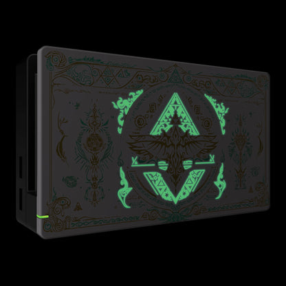 eXtremeRate Retail Custom Faceplate for Nintendo Switch Dock - Glow in Dark - Totem of Kingdom White - FDT110