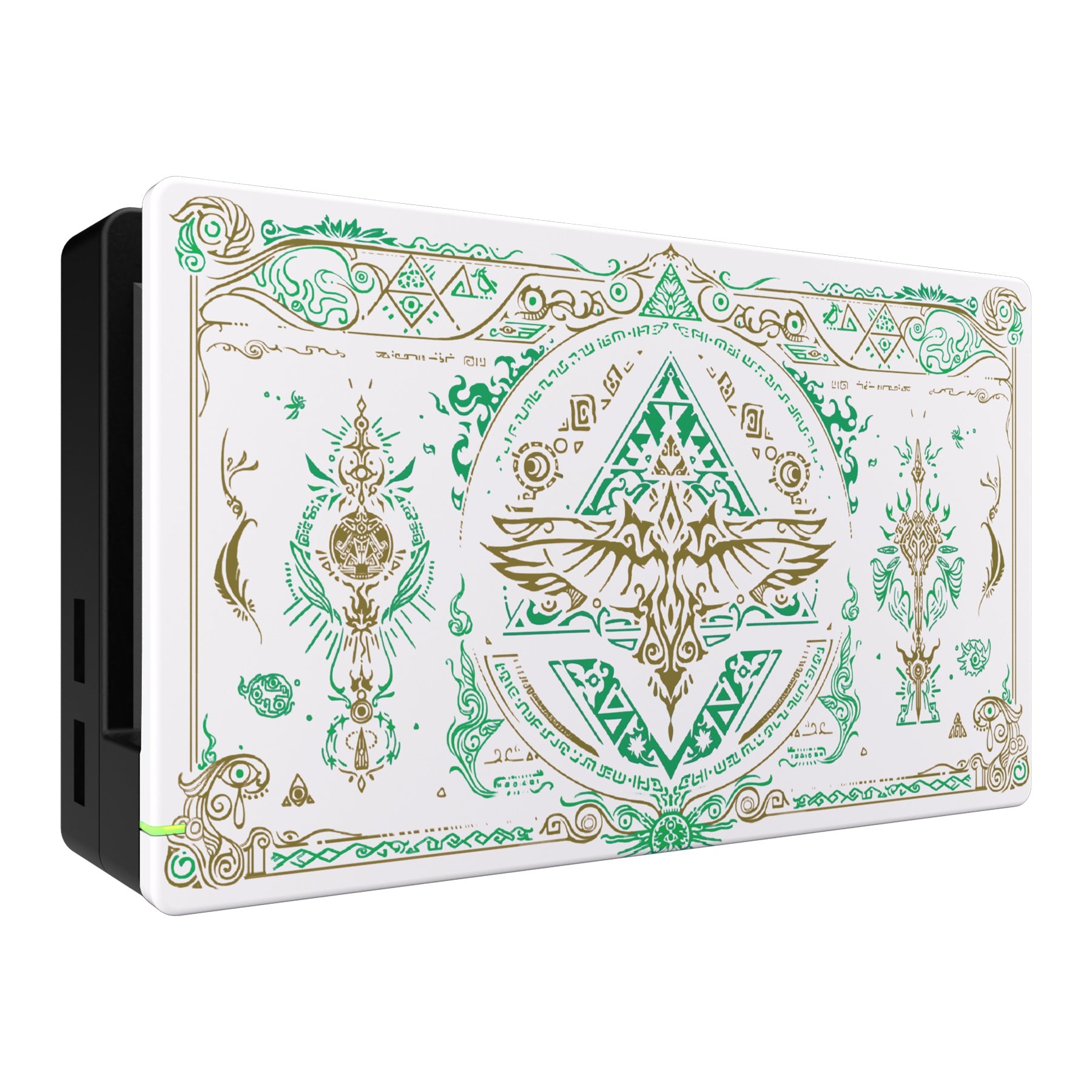 eXtremeRate Retail Custom Faceplate for Nintendo Switch Dock - Glow in Dark - Totem of Kingdom White - FDT110