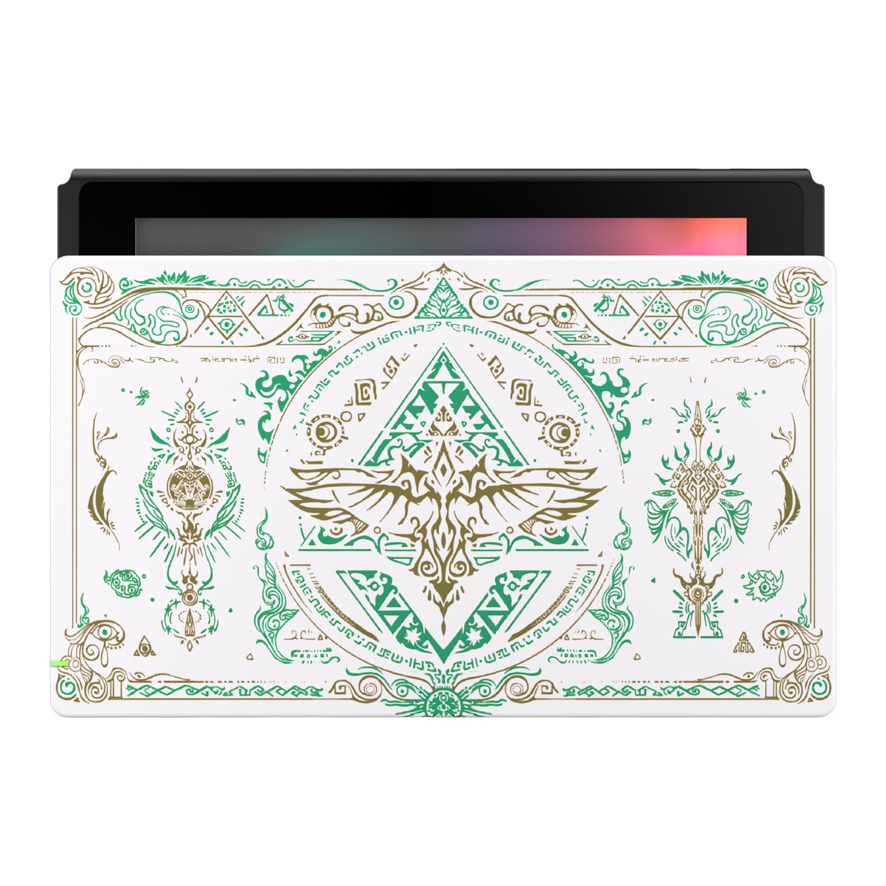 eXtremeRate Retail Custom Faceplate for Nintendo Switch Dock - Glow in Dark - Totem of Kingdom White - FDT110