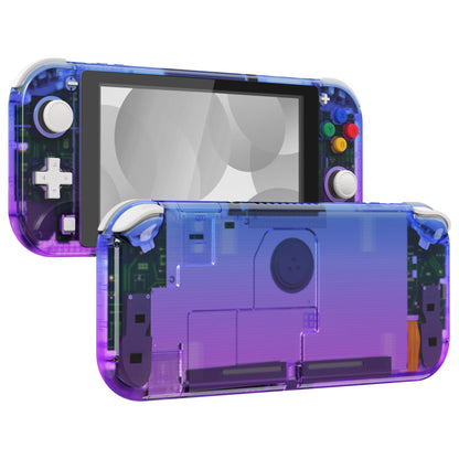 eXtremeRate Retail Gradient Translucent Bluebell DIY Replacement Shell for Nintendo Switch Lite, NSL Handheld Controller Housing with Screen Protector, Custom Case Cover for Nintendo Switch Lite - DLP317