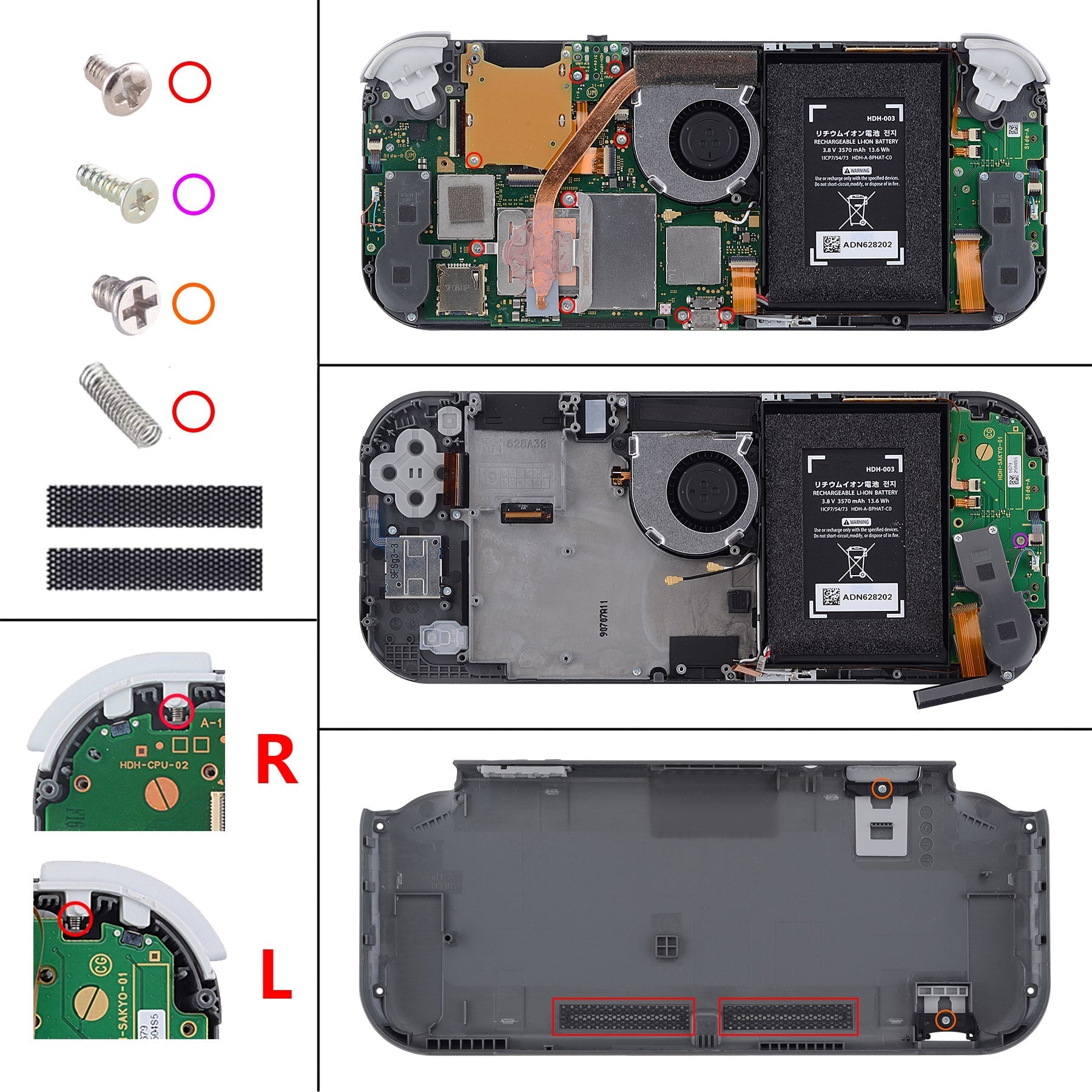 eXtremeRate Retail Gradient Translucent Bluebell DIY Replacement Shell for Nintendo Switch Lite, NSL Handheld Controller Housing with Screen Protector, Custom Case Cover for Nintendo Switch Lite - DLP317