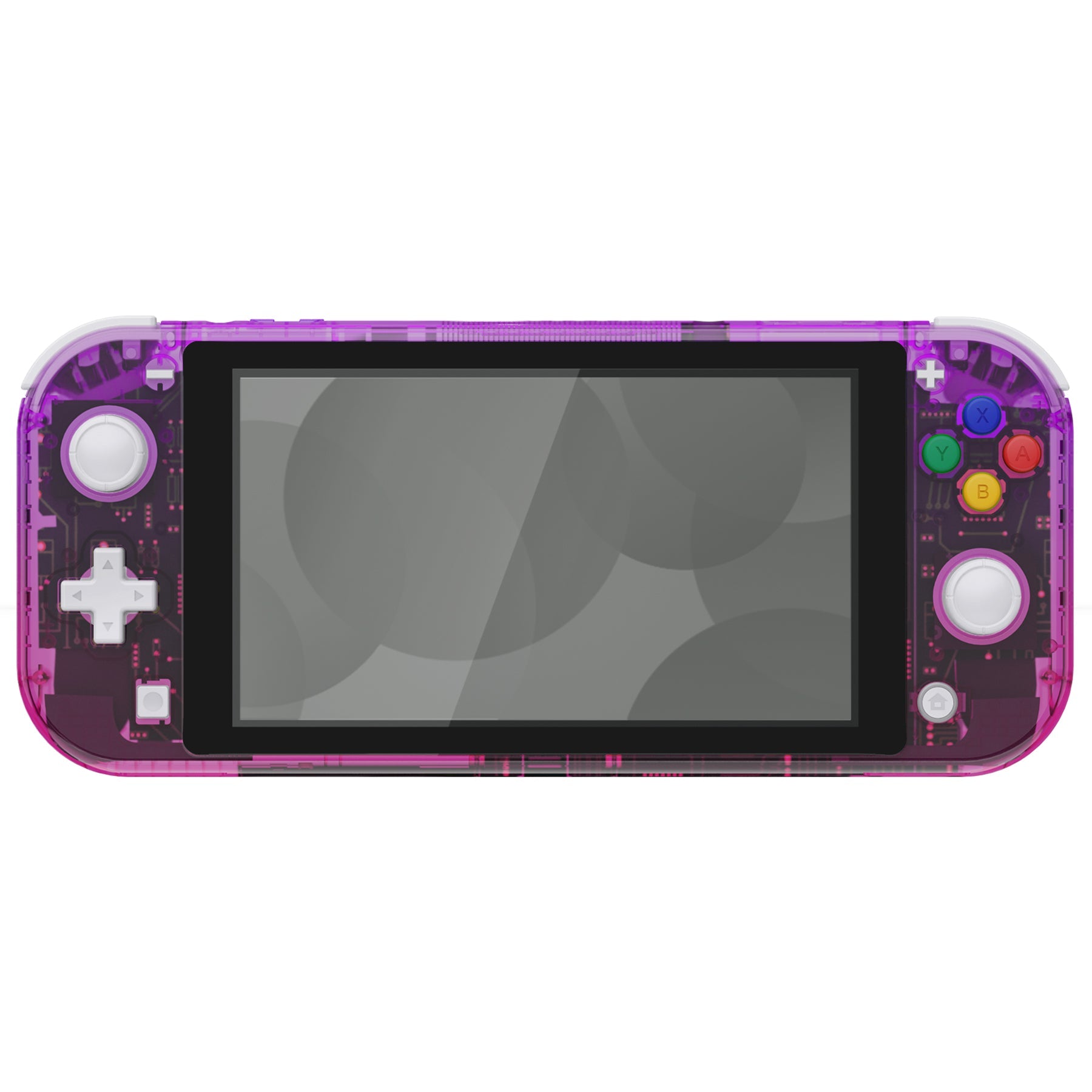 eXtremeRate Retail Gradient Translucent Purple Rose Red DIY Replacement Shell for Nintendo Switch Lite, NSL Handheld Controller Housing with Screen Protector, Custom Case Cover for Nintendo Switch Lite - DLP318