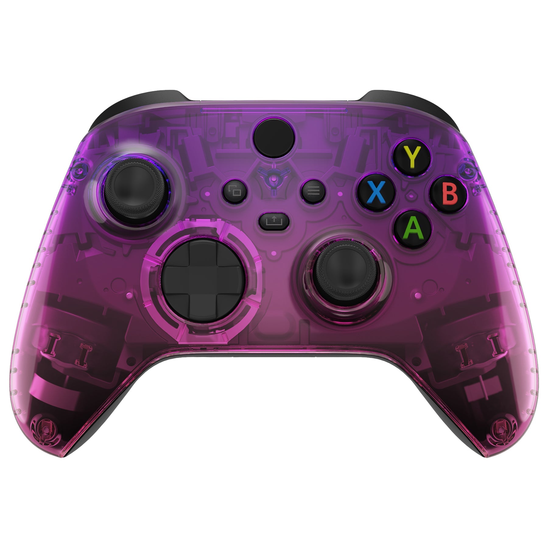 eXtremeRate Retail Gradient Translucent Purple Rose Red Replacement Front Housing Shell for Xbox Series X Controller, Custom Cover Faceplate for Xbox Series S Controller - Controller NOT Included - FX3P354