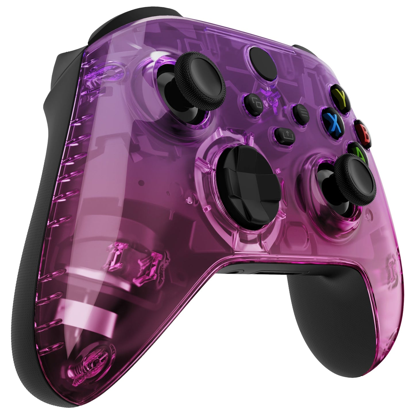 eXtremeRate Retail Gradient Translucent Purple Rose Red Replacement Front Housing Shell for Xbox Series X Controller, Custom Cover Faceplate for Xbox Series S Controller - Controller NOT Included - FX3P354