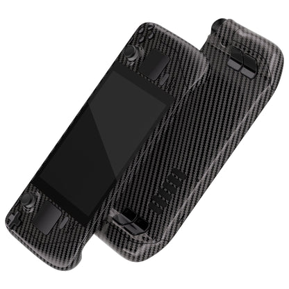 eXtremeRate Retail Graphite Carbon Fiber Pattern Custom Full Set Shell with Buttons for Steam Deck Console