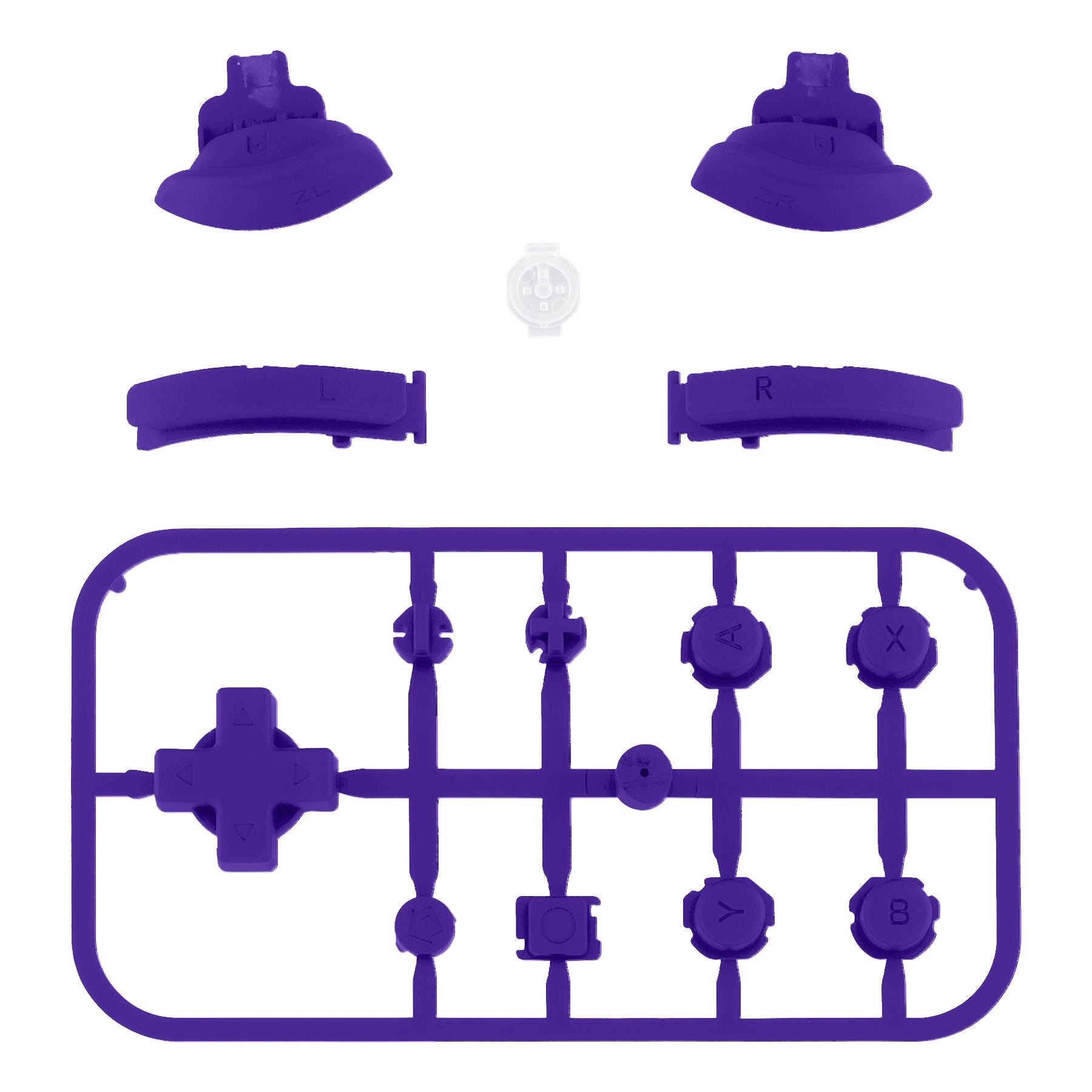 eXtremeRate Retail Purple Replacement ABXY Home Capture Plus Minus Keys Dpad L R ZL ZR Trigger for NS Switch Lite, Full Set Buttons Repair Kits with Tools for NS Switch Lite - HL507