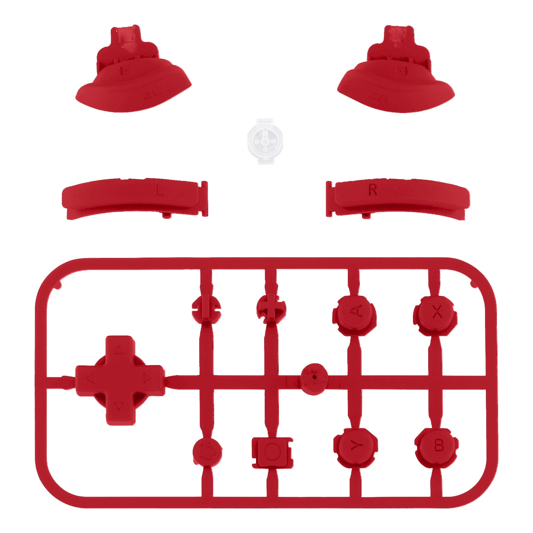 eXtremeRate Retail Passion Red Replacement ABXY Home Capture Plus Minus Keys Dpad L R ZL ZR Trigger for NS Switch Lite, Full Set Buttons Repair Kits with Tools for NS Switch Lite - HL532