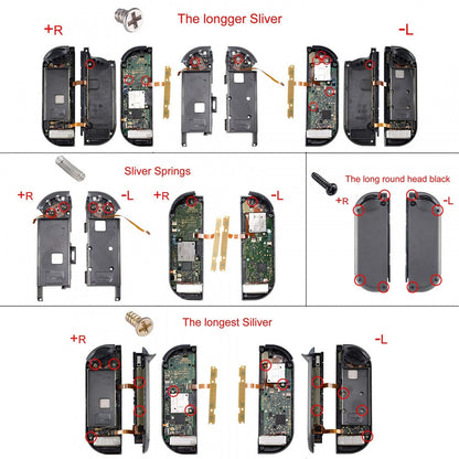 eXtremeRate Retail Transparent Clear Green Replacement ABXY Direction Keys SR SL L R ZR ZL Trigger Buttons Springs, Full Set Buttons Repair Kits with Tools for NS Switch JoyCon & OLED JoyCon - JoyCon Shell NOT Included - AJ106