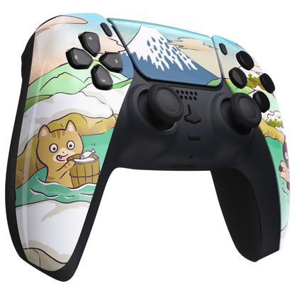 eXtremeRate Retail Hot Spring Kitties Front Housing Shell Compatible with ps5 Controller BDM-010 BDM-020 BDM-030, DIY Replacement Shell Custom Touch Pad Cover Compatible with ps5 Controller - ZPFR007G3