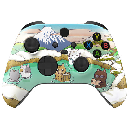 Hot Spring Kitties Replacement Part Faceplate, Soft Touch Grip Housing Shell Case for Xbox Series S & Xbox Series X Controller Accessories - Controller NOT Included - FX3R007 eXtremeRate