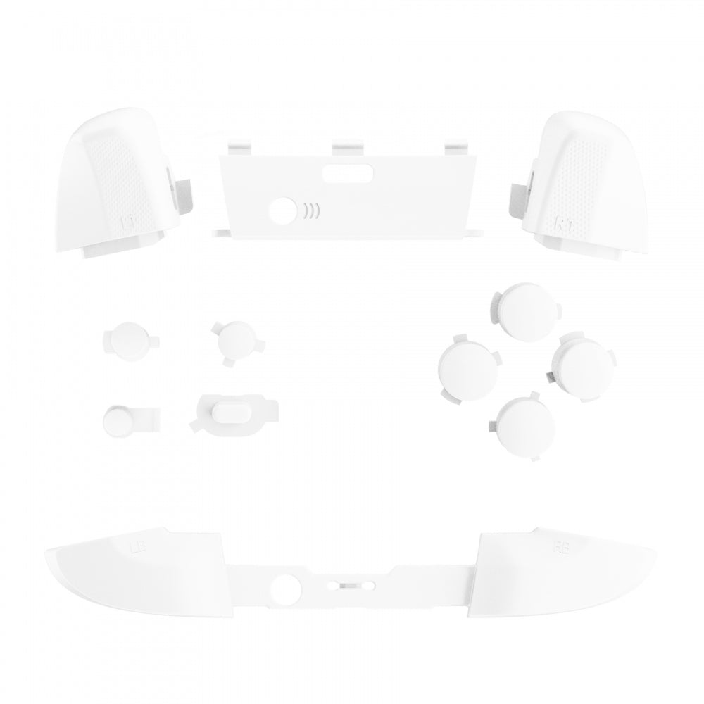 eXtremeRate Retail Soft Touch White Replacement Buttons for Xbox One Elite Series 2 Controller, LB RB LT RT Bumpers Triggers ABXY Start Back Sync Profile Switch Keys for Xbox One Elite V2 Controller (Model 1797 and Core Model 1797) - IL108