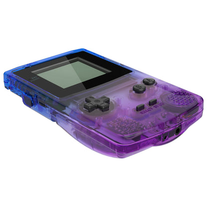 IPS Ready Upgraded GBC Replacement Full Set Shells with Buttons for Gameboy Color, Compatible with GBC OSD IPS & Regular IPS & Standard LCD - Gradient Translucent Bluebell eXtremeRate