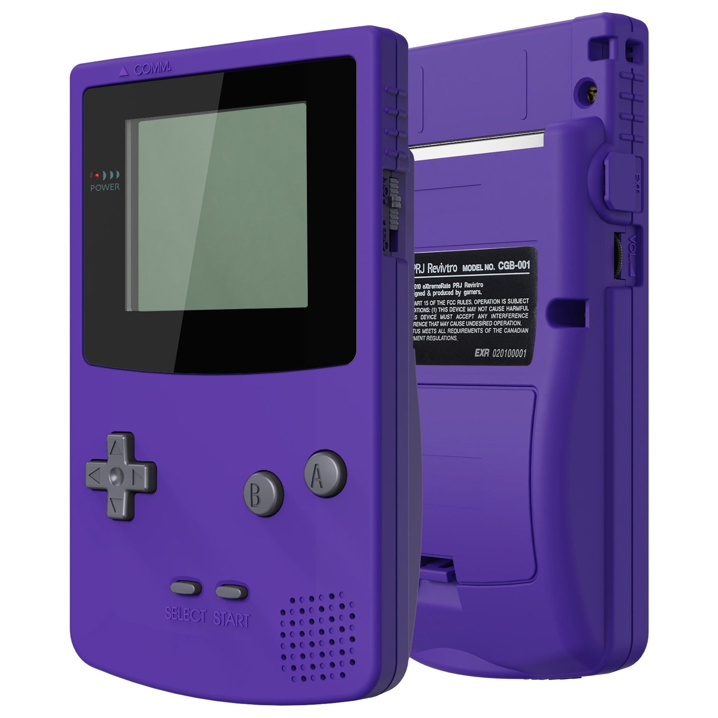 eXtremeRate Retail IPS Ready Upgraded eXtremeRate Purple GBC Replacement Shell Full Housing Cover with Buttons for Gameboy Color - Fit for GBC OSD IPS & Regular IPS & Standard LCD -C Console & IPS Screen NOT Included - QCBP3014