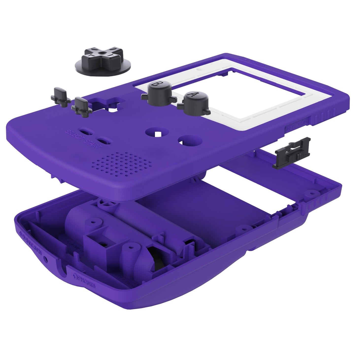 eXtremeRate Retail IPS Ready Upgraded eXtremeRate Purple GBC Replacement Shell Full Housing Cover with Buttons for Gameboy Color - Fit for GBC OSD IPS & Regular IPS & Standard LCD -C Console & IPS Screen NOT Included - QCBP3014