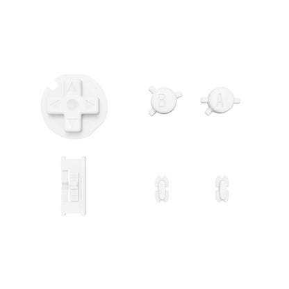 eXtremeRate Retail White GBC Replacement Full Set Buttons for Gameboy Color - Handheld Game Console NOT Included - JCB2008