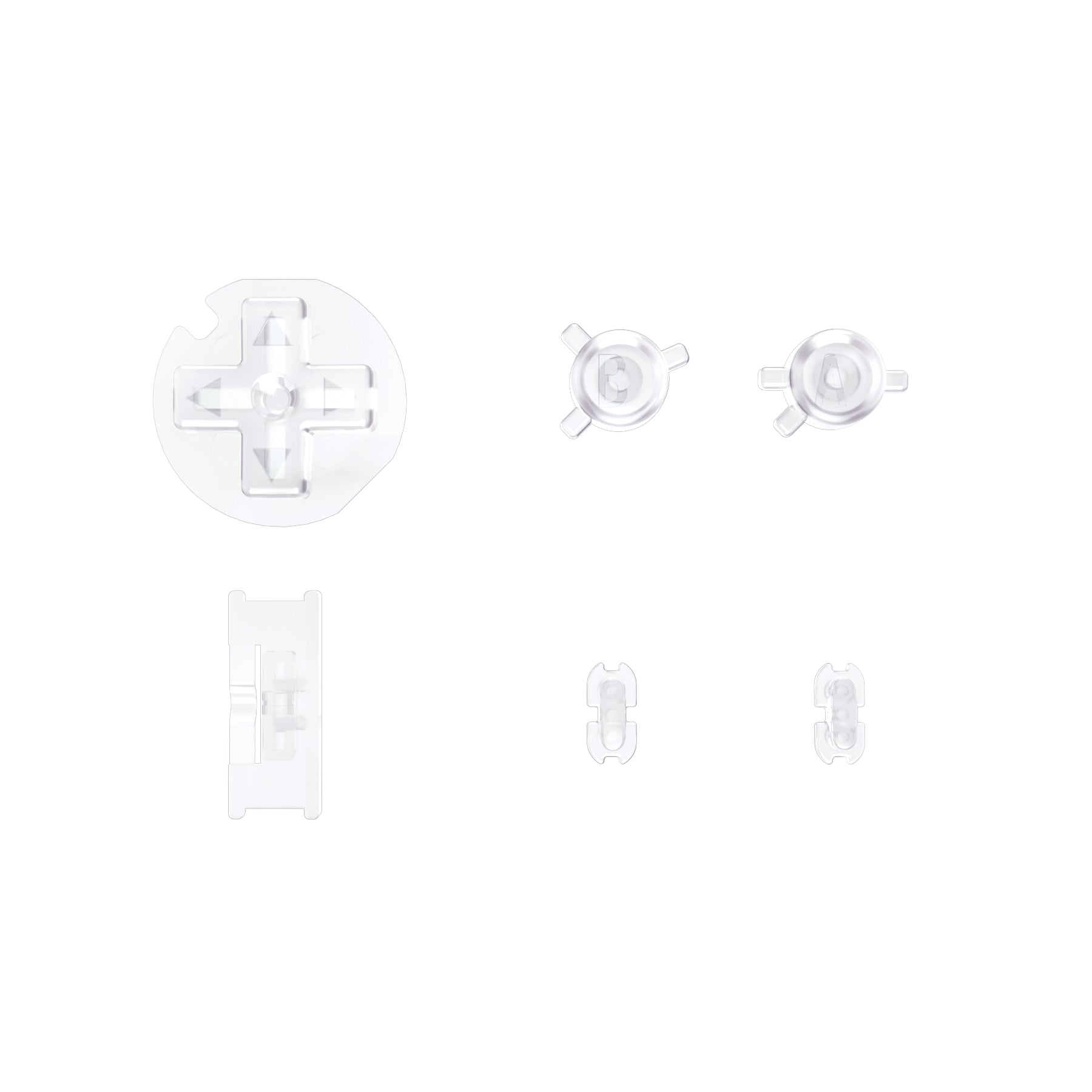 eXtremeRate Retail eXtremeRate Clear Replacement Full Set Buttons for Gameboy Color GBC - Handheld Game Console NOT Included - JCB4001