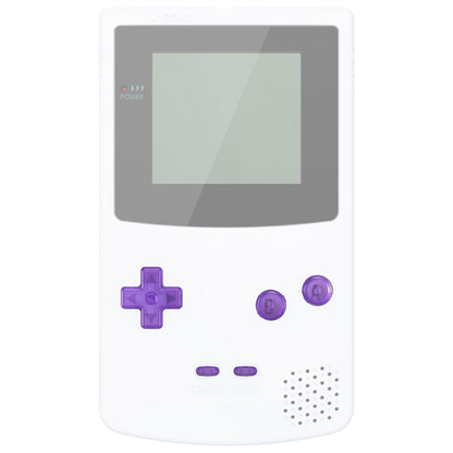 eXtremeRate Retail eXtremeRate Clear Atomic Purple Replacement Full Set Buttons for Gameboy Color GBC - Handheld Game Console NOT Included - JCB4005