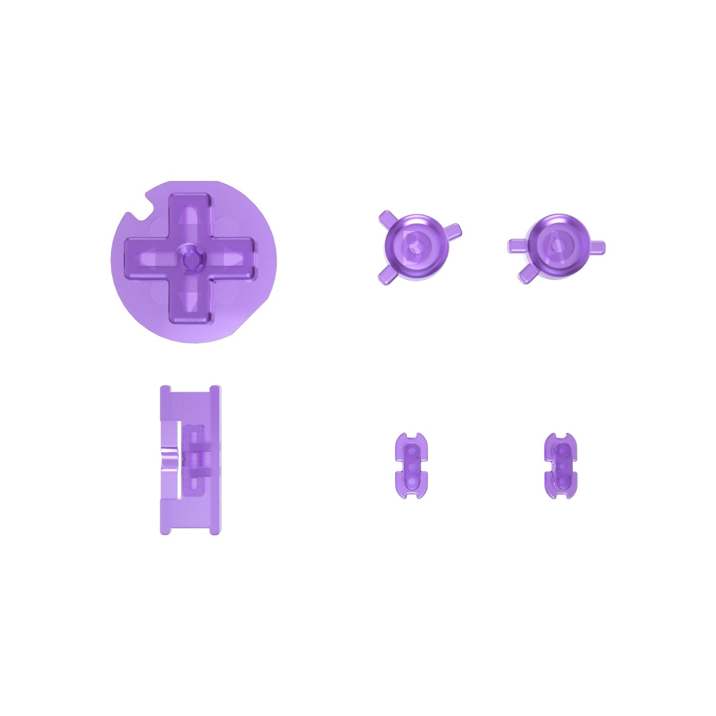 eXtremeRate Retail eXtremeRate Clear Atomic Purple Replacement Full Set Buttons for Gameboy Color GBC - Handheld Game Console NOT Included - JCB4005