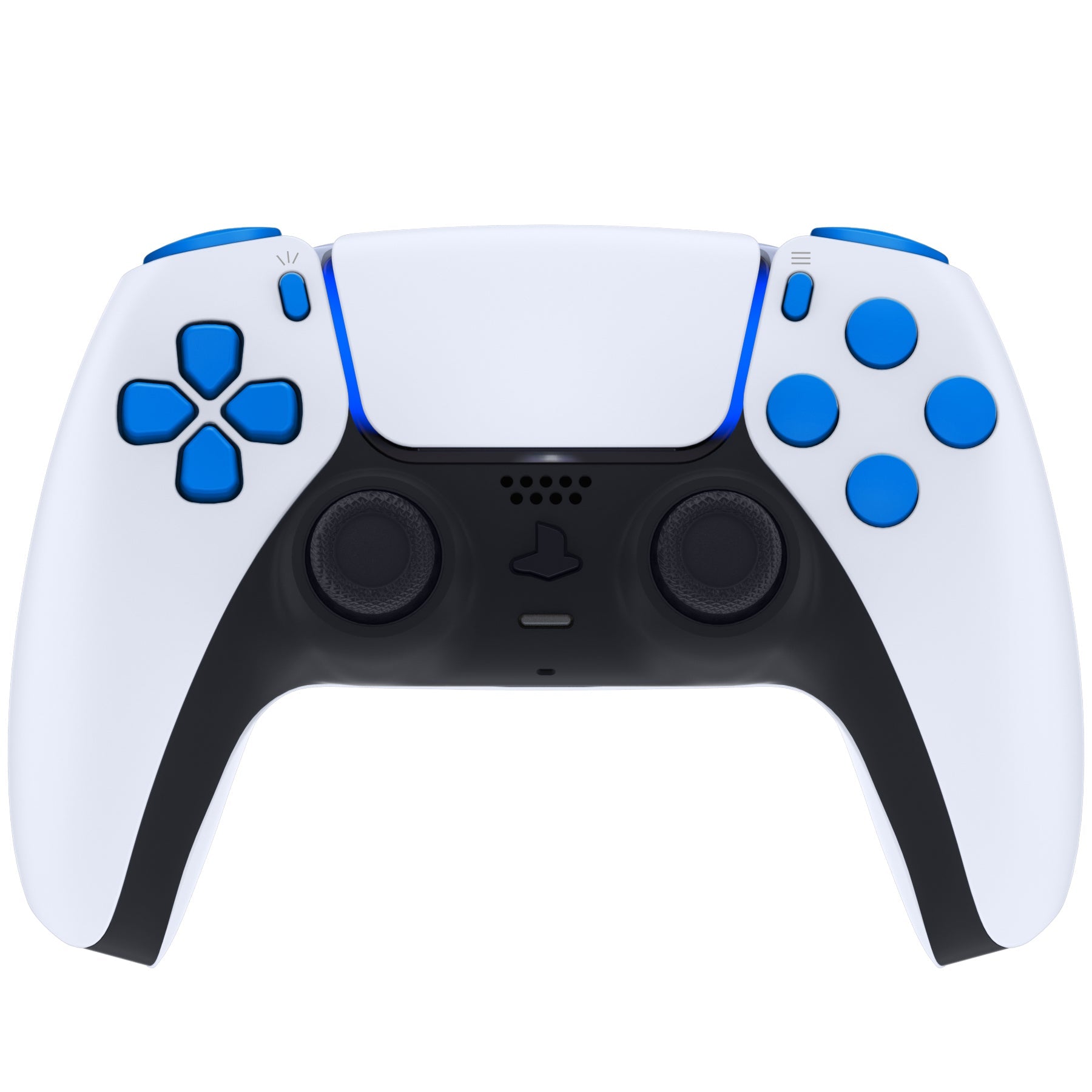 eXtremeRate Replacement Full Set Buttons Compatible with PS5 Controller BDM-030/040 - Blue eXtremeRate