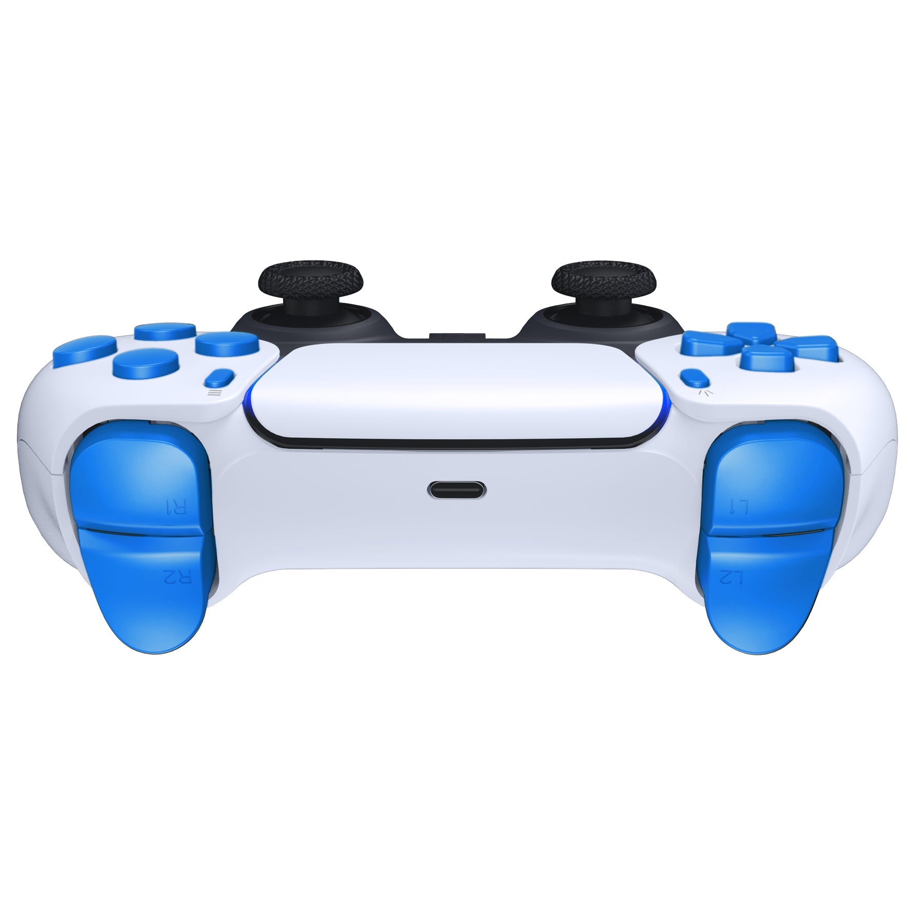 eXtremeRate Replacement Full Set Buttons Compatible with PS5 Controller BDM-030/040 - Blue eXtremeRate