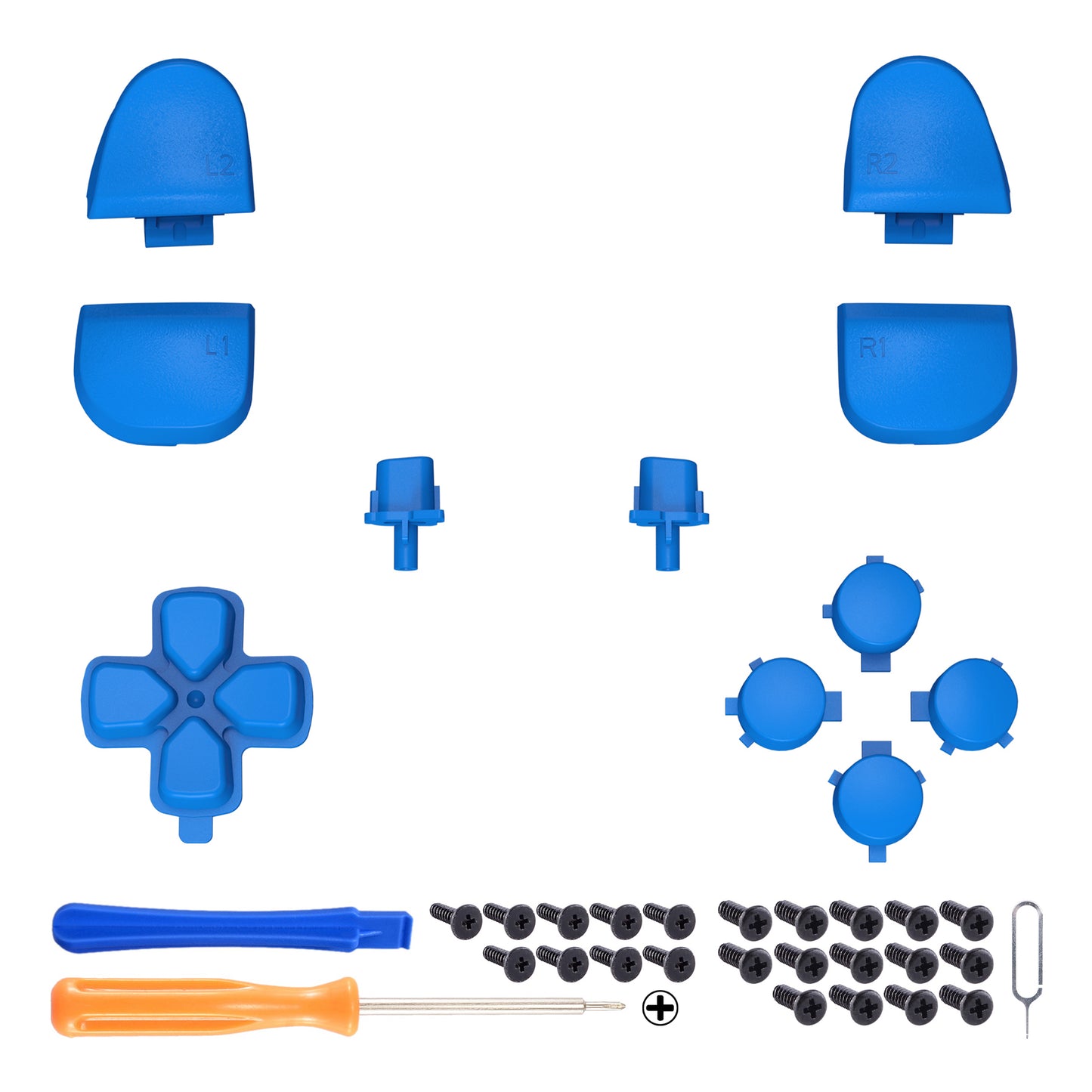 eXtremeRate Replacement Button Set for PS5 Controller BDM-030/040/050/060 (Blue)