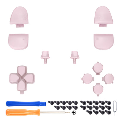 eXtremeRate Replacement Button Set for PS5 Controller BDM-030/040/050/060 (Sakura Pink)