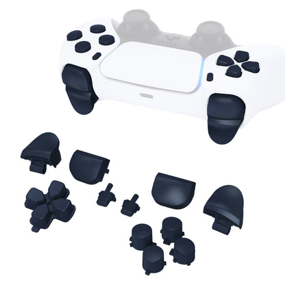 eXtremeRate Retail Replacement D-pad R1 L1 R2 L2 Triggers Share Options Face Buttons, Midnight Blue Full Set Buttons Compatible With ps5 Controller BDM-010 & BDM-020 - JPF1014G2