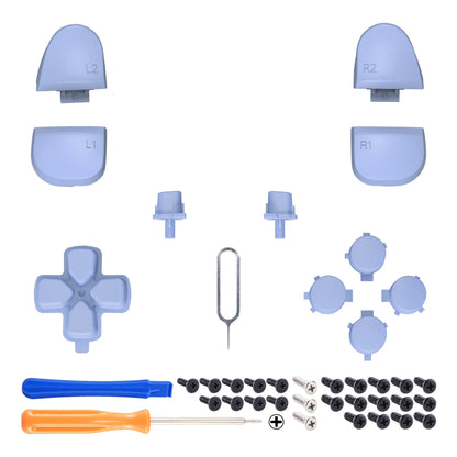 eXtremeRate Replacement Full Set Buttons Compatible with PS5 Controller BDM-030/040 - Light Violet eXtremeRate