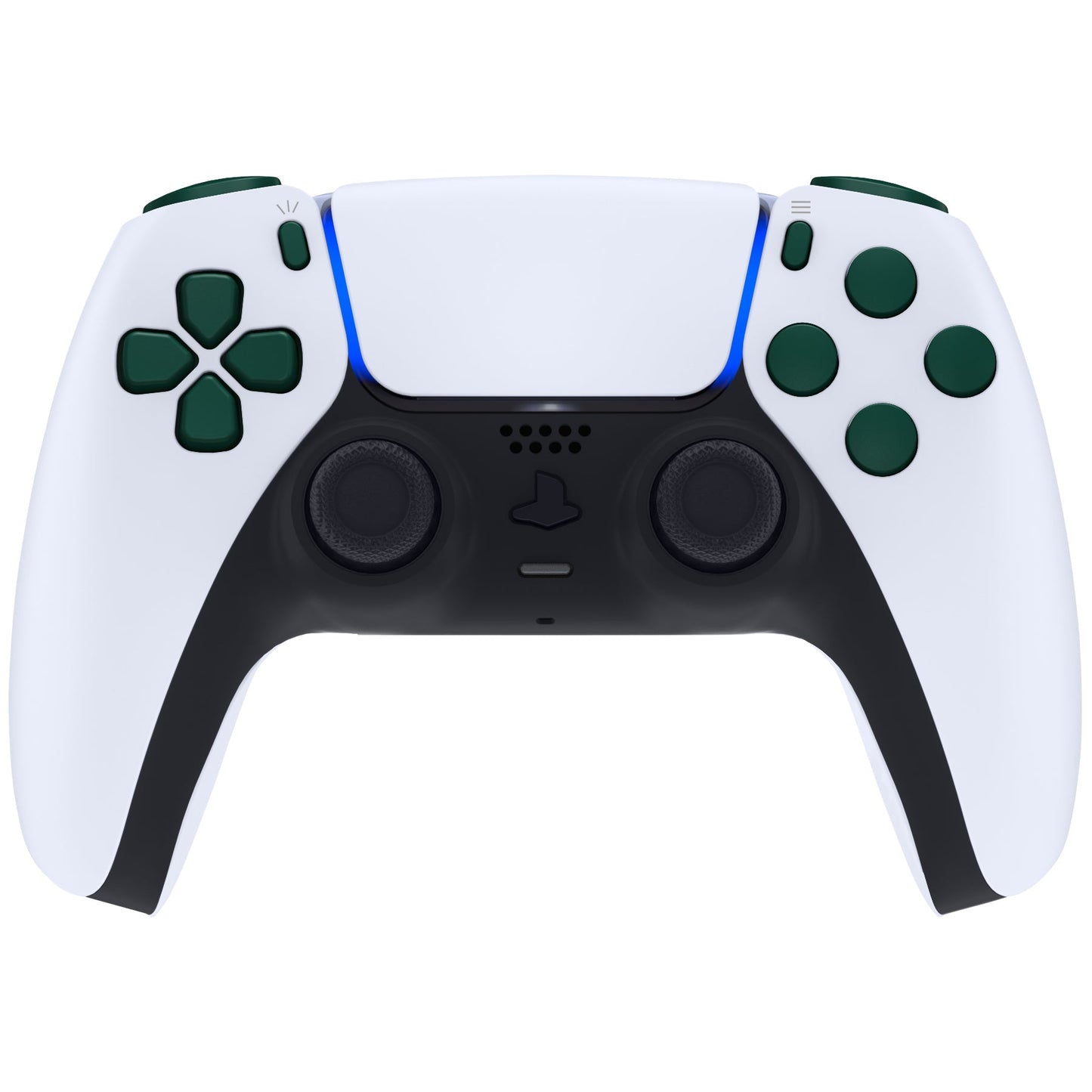 eXtremeRate Replacement Full Set Buttons Compatible with PS5 Controller BDM-030/040 - Racing Green eXtremeRate