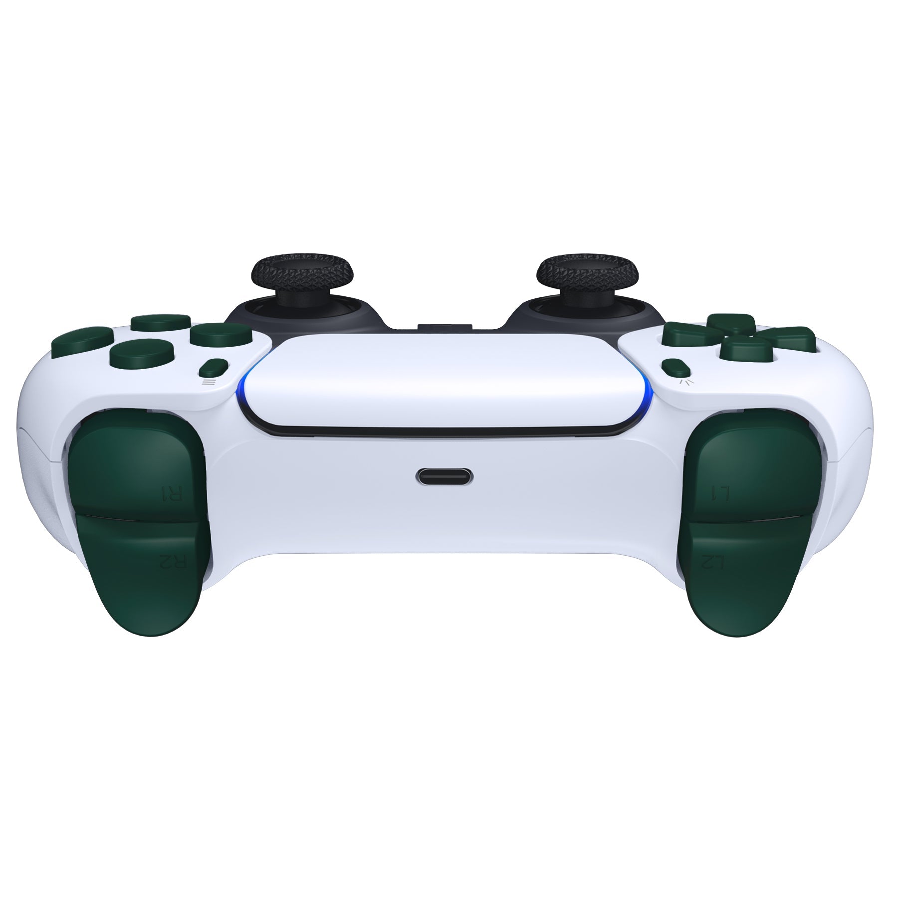 eXtremeRate Replacement Full Set Buttons Compatible with PS5 Controller BDM-030/040 - Racing Green eXtremeRate