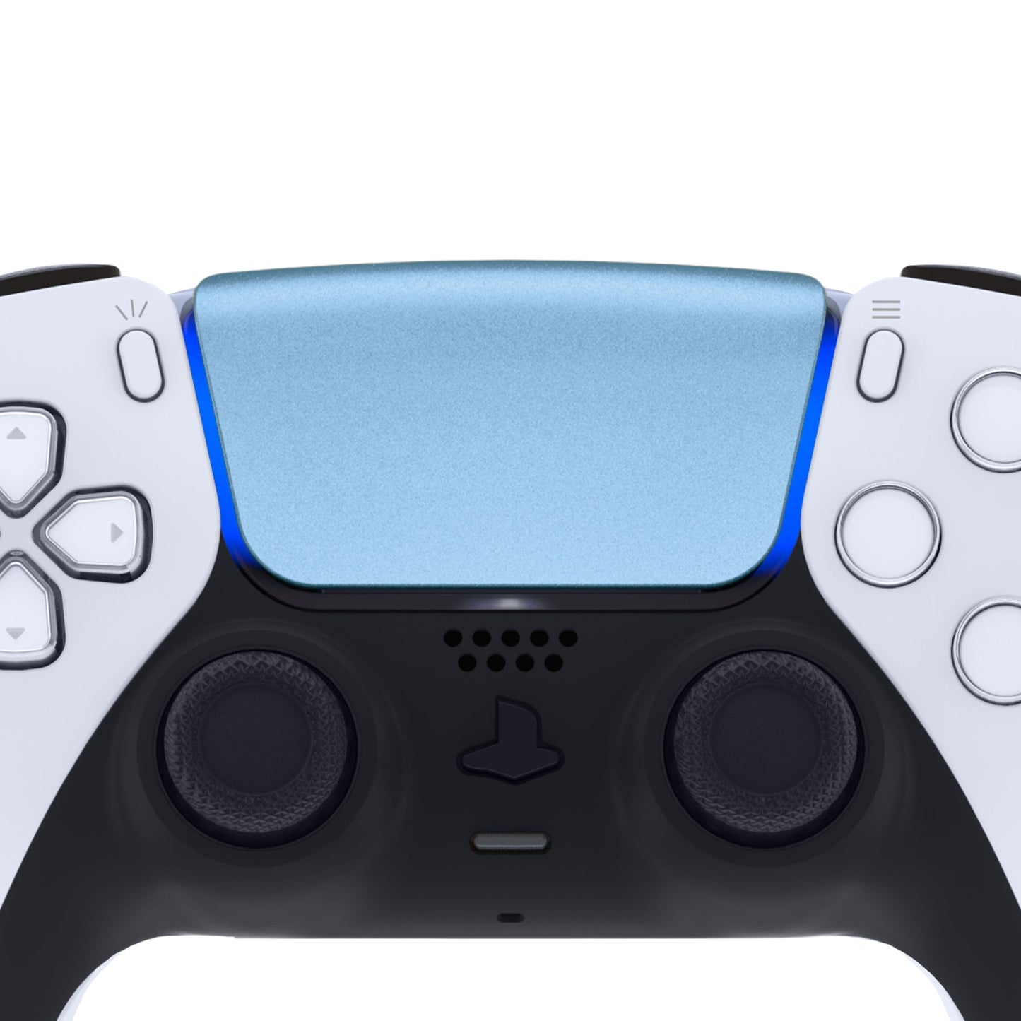 eXtremeRate Retail Metallic Titanium Blue Replacement Touchpad Cover Compatible with ps5 Controller BDM-010 BDM-020 & BDM-030, Custom Part Touch Pad Compatible with ps5 Controller - Controller NOT Included - JPF4038G3