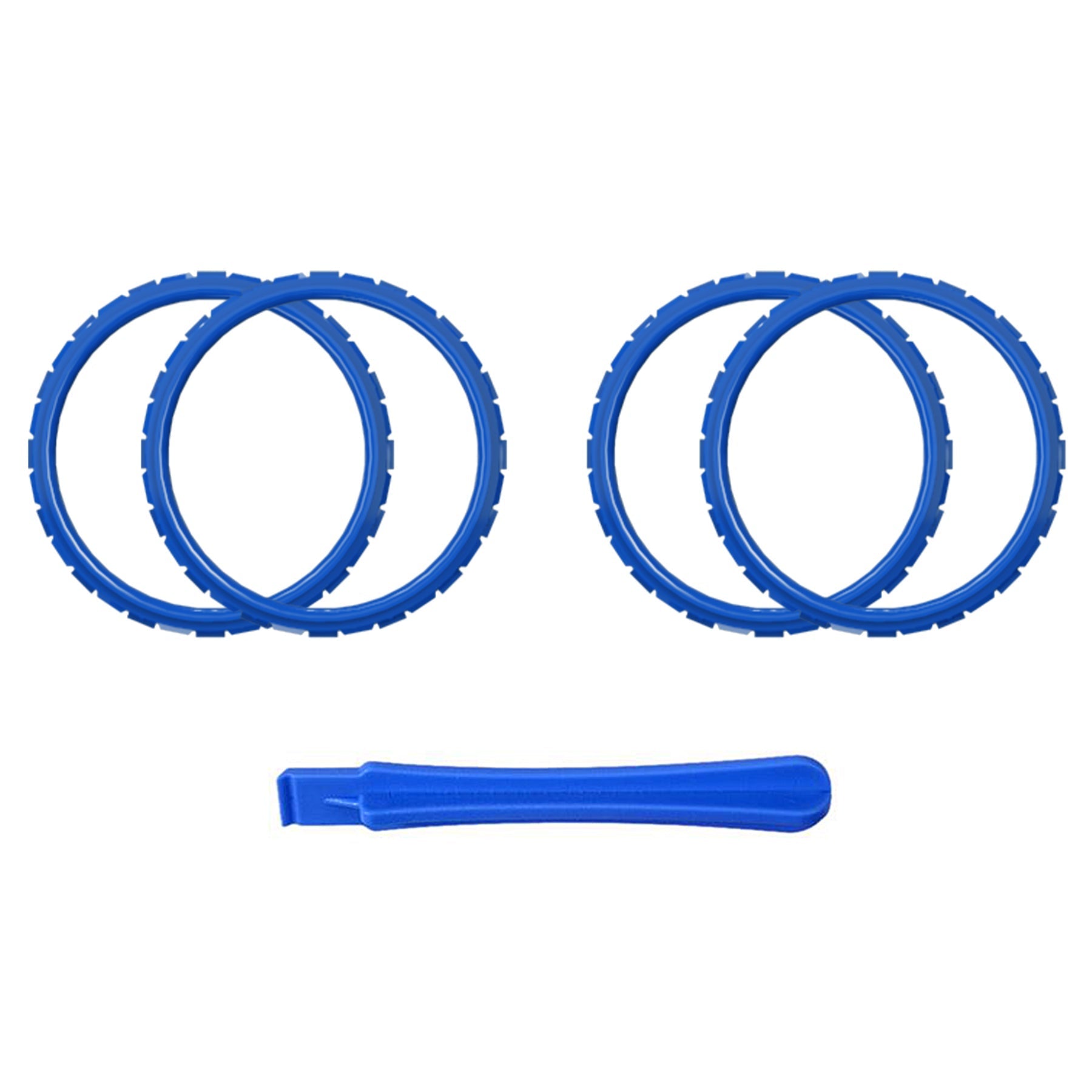 eXtremeRate Retail Blue Replacement Accessories for ps5 Controller, Custom Accent Rings for ps5 Controller - Controller NOT Included - JPF5005