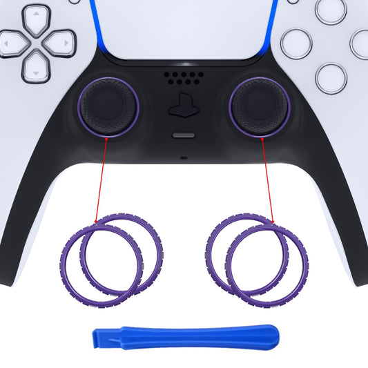 eXtremeRate Retail Purple Replacement Accessories for ps5 Controller, Custom Accent Rings for ps5 Controller - Controller NOT Included - JPF5007