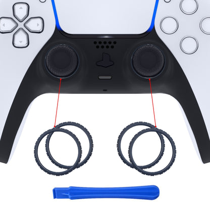 eXtremeRate Retail Midnight Blue Replacement Accessories for ps5 Controller, Custom Accent Rings for ps5 Controller - Controller NOT Included - JPF5015