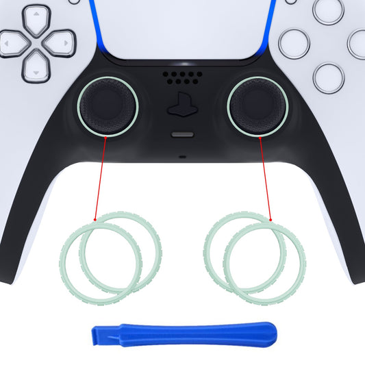 eXtremeRate Retail Light Cyan Replacement Accessories for ps5 Controller, Custom Accent Rings for ps5 Controller - Controller NOT Included - JPF5020