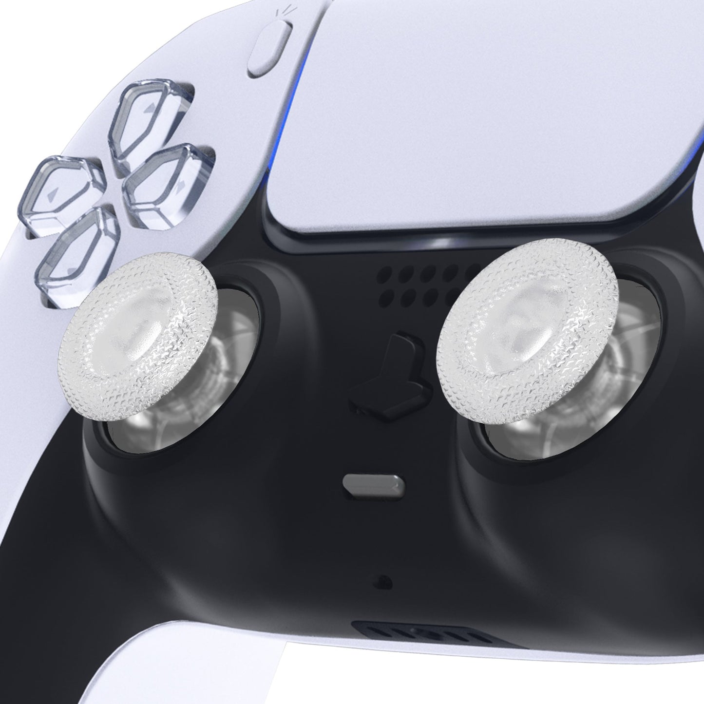 eXtremeRate Retail Clear Replacement Thumbsticks for ps5 Controller, Custom Analog Stick Joystick Compatible with ps5, for ps4 All Model Controller - JPF608