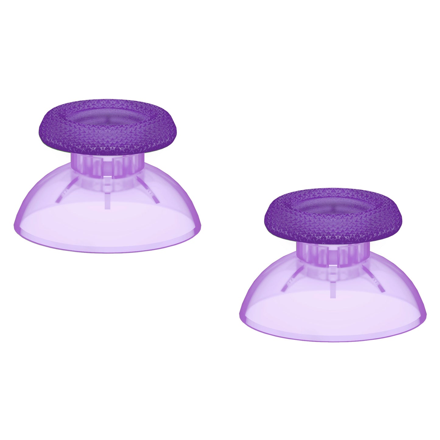 eXtremeRate Retail Clear Atomic Purple Replacement Thumbsticks for ps5 Controller, Custom Analog Stick Joystick Compatible with ps5, for ps4 All Model Controller - JPF625